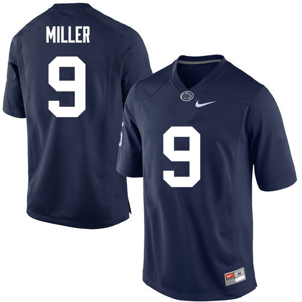 Men Penn State Nittany Lions #9 Jarvis Miller College Football Jerseys-Navy - Click Image to Close